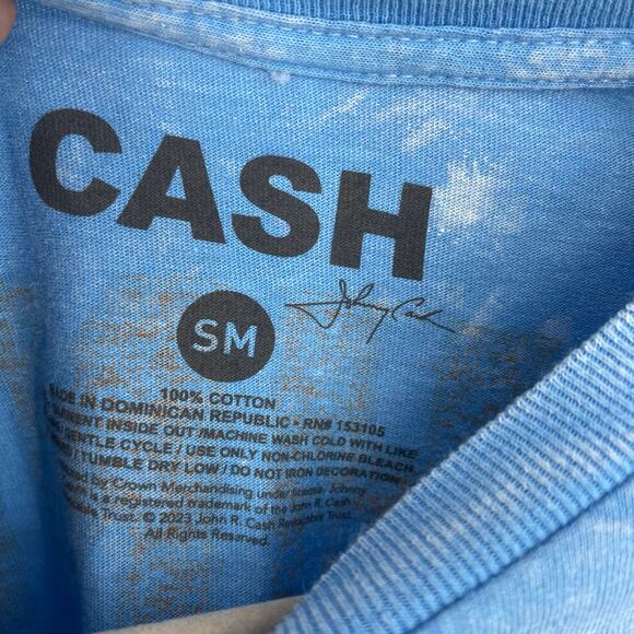 Officially Licensed Johnny Cash T-Shirt Blue Small Cotton NWOT - Picture 4 of 6